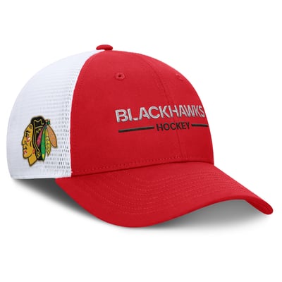 Men's Fanatics  Red/White Chicago Blackhawks Centennial Adjustable Trucker Hat