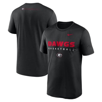Men's Nike Black Georgia Bulldogs 2025 Courtside Basketball Legend Dri-FIT T-Shirt