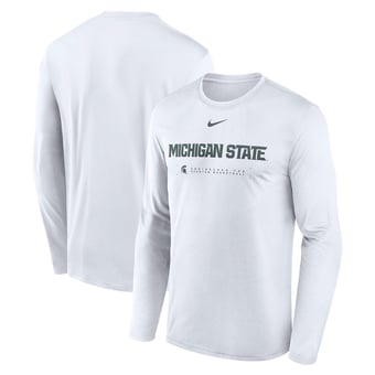 Men's Nike Michigan State Spartans 2025 Courtside Basketball Shootaround Legend Dri-FIT Long Sleeve T-Shirt