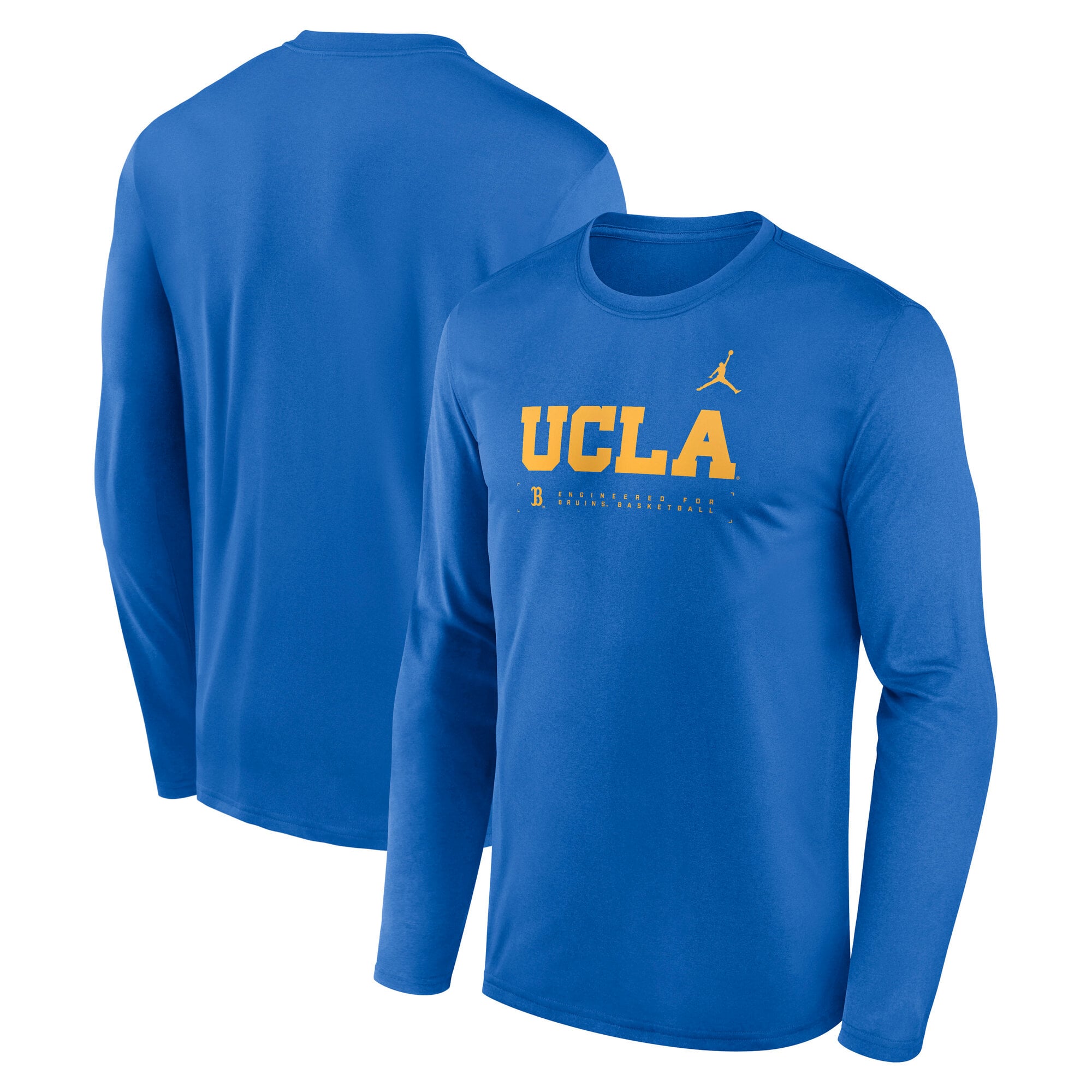 Men's Jordan Brand Blue UCLA Bruins 2025 Courtside Basketball Shootaround Legend Dri-FIT Long Sleeve T-Shirt