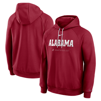 Men's Nike Crimson Alabama Crimson Tide 2025 Courtside Basketball Practice Raglan Dri-FIT Hoodie