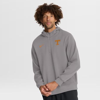 Men's Nike Gray Tennessee Volunteers Coaches Premium Dri-FIT Quarter-Zip Hoodie