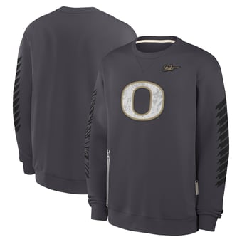 Men's Nike Anthracite Oregon Ducks Shoe Duck Fleece Sweatshirt