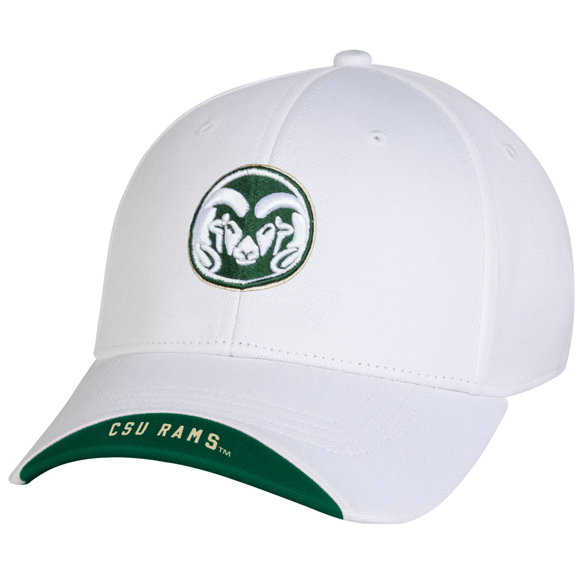 Men's Under Armour  White Colorado State Rams Sideline Blitzing Accent Iso-Chill Flex Hat