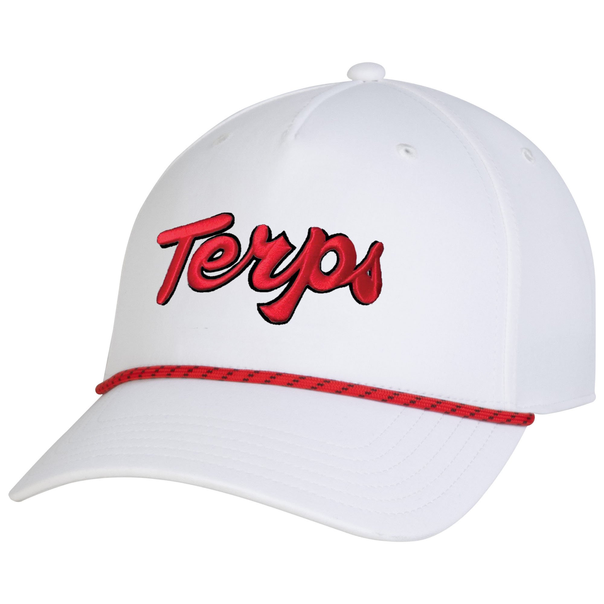 Men's Under Armour  White Maryland Terrapins Sideline Drive Rope Adjustable Hat