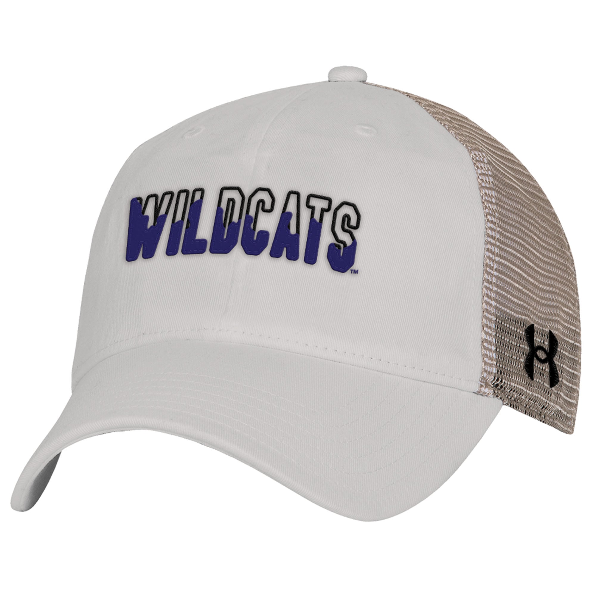Men's Under Armour  Cream Northwestern Wildcats College Essentials Adjustable Trucker Hat