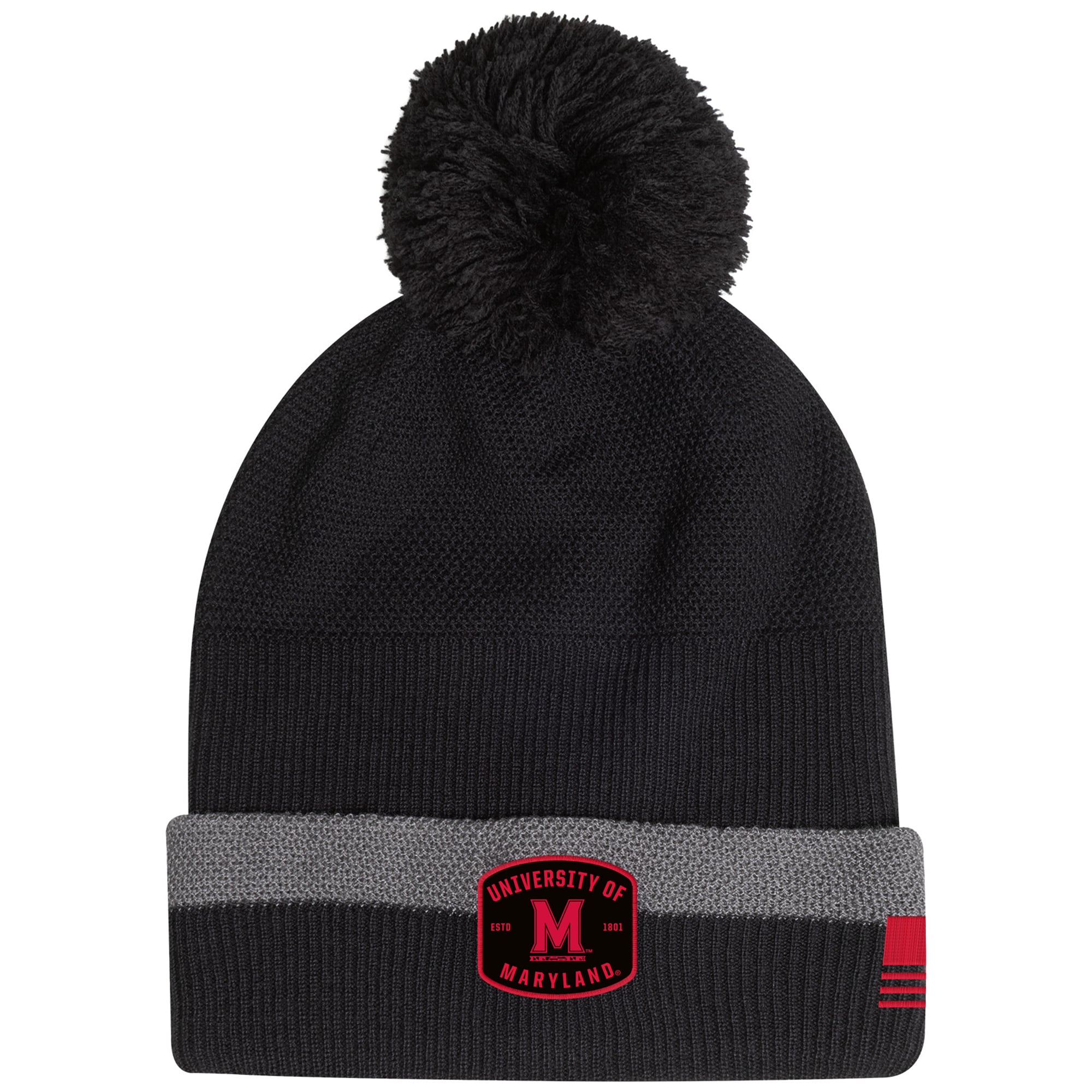 Men's Under Armour Charcoal Maryland Terrapins Freedom Collection Cuffed Knit Hat with Pom
