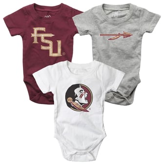 Infant Wes & Willy  Florida State Seminoles Three-Pack Bodysuit Set