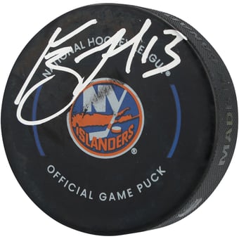 Mathew Barzal New York Islanders Autographed Official Game Puck