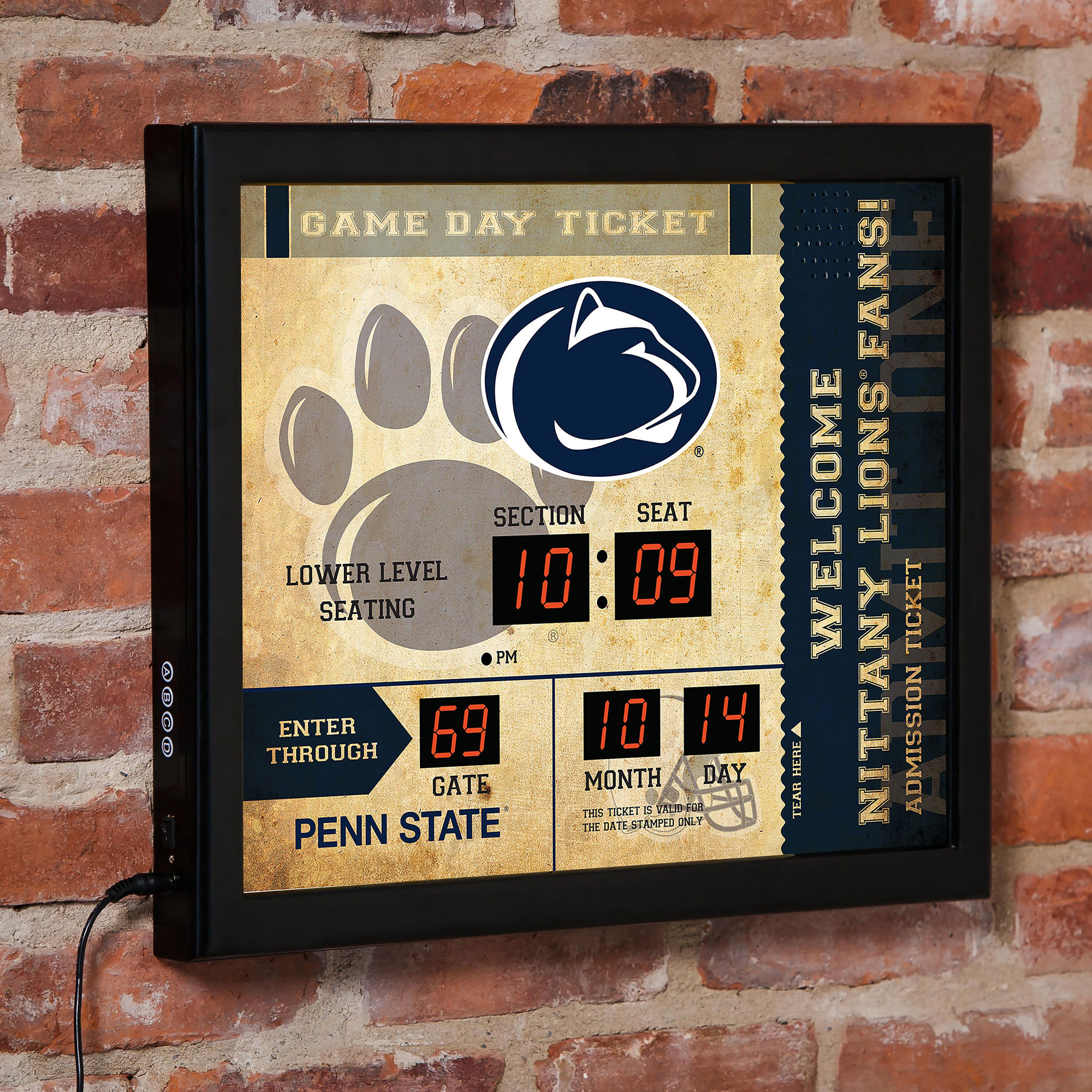 Penn State Nittany Lions 15" x 19" Bluetooth Scoreboard Wall Clock