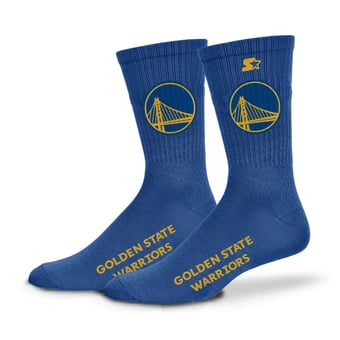 Unisex Starter  Blue Golden State Warriors Satin Crew Socks