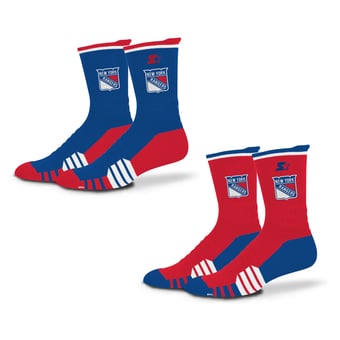 Unisex Starter  Blue/Red New York Rangers Breakaway Crew Sock 2 Pack