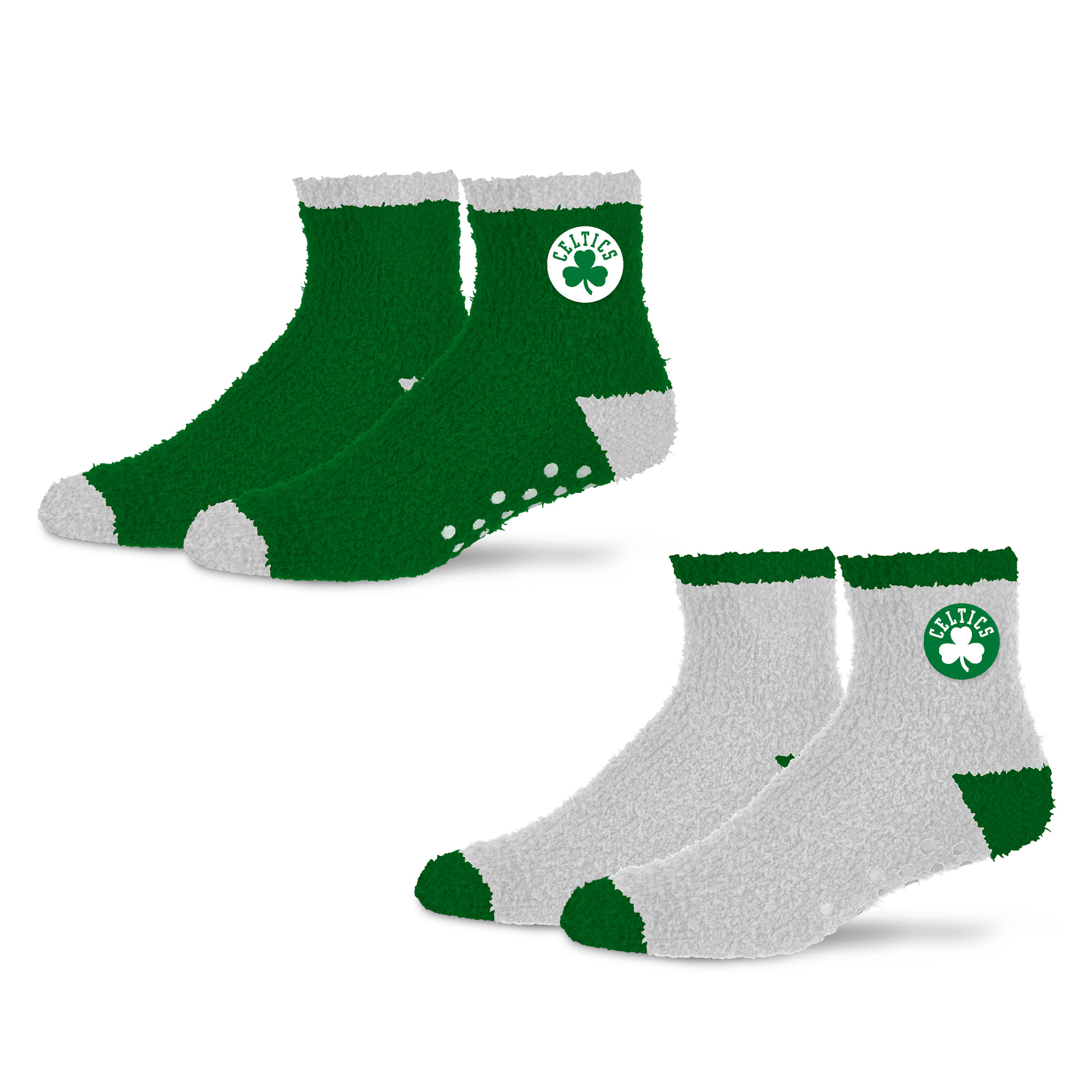 Women's Starter Kelly Green/White Boston Celtics Home and Away Cozy Socks 2 Pack