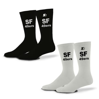 Unisex Starter  Black/White San Francisco 49ers Assist Socks 2 Pack