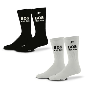 Unisex Starter  Black/White Boston Red Sox Assist Socks 2 Pack