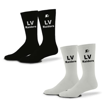 Unisex Starter  Black/White Las Vegas Raiders Assist Socks 2 Pack