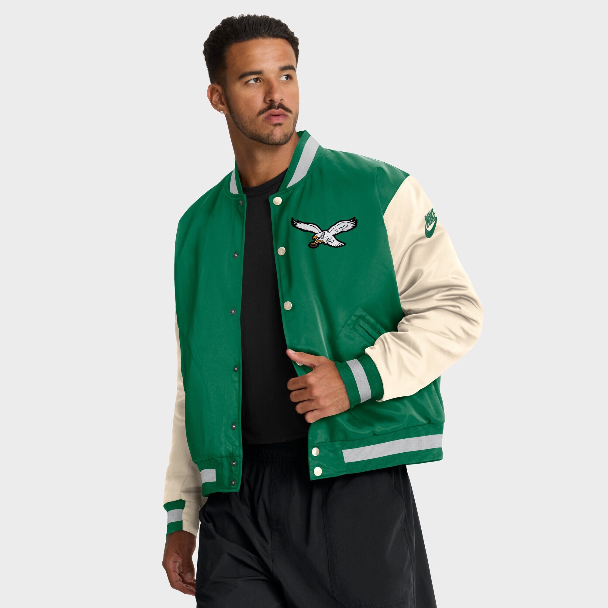 Philadelphia Eagles Nike Rewind Legacy Bomber Jacket - Mens