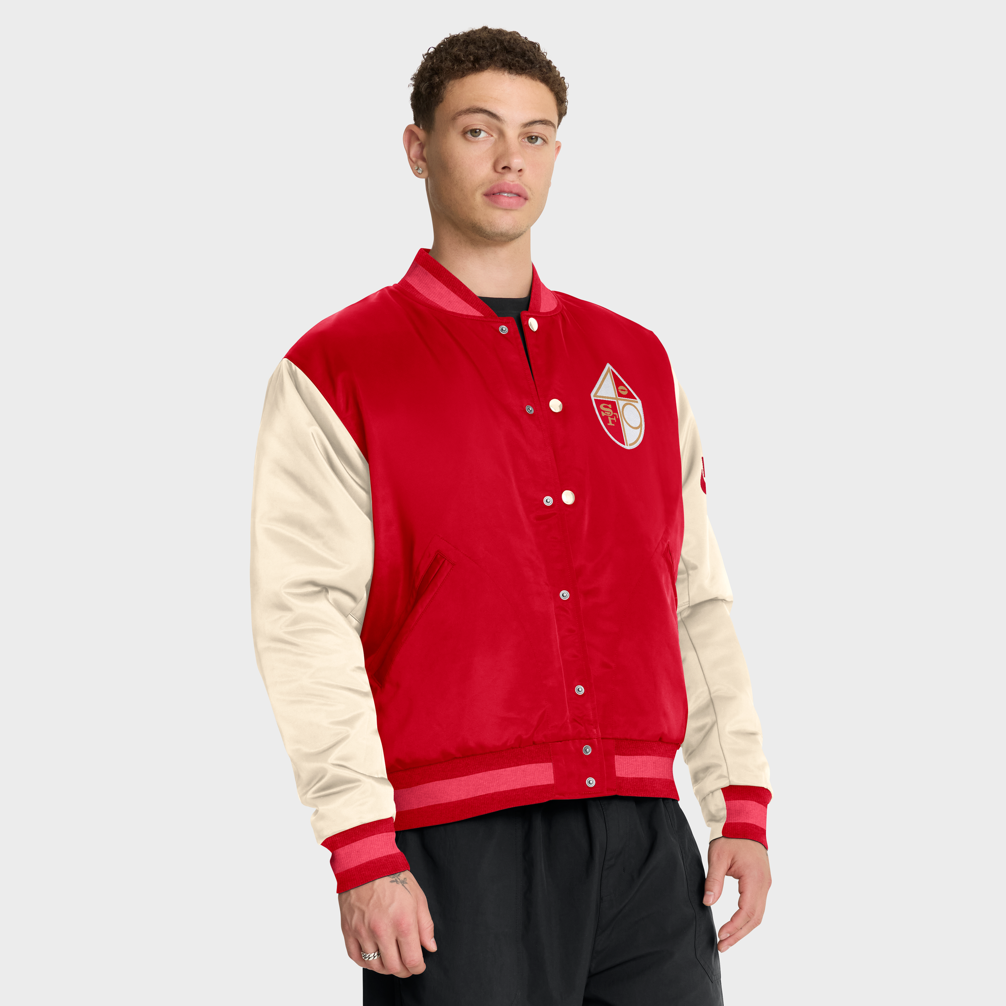 San Francisco 49ers Nike Rewind Legacy Bomber Jacket - Mens