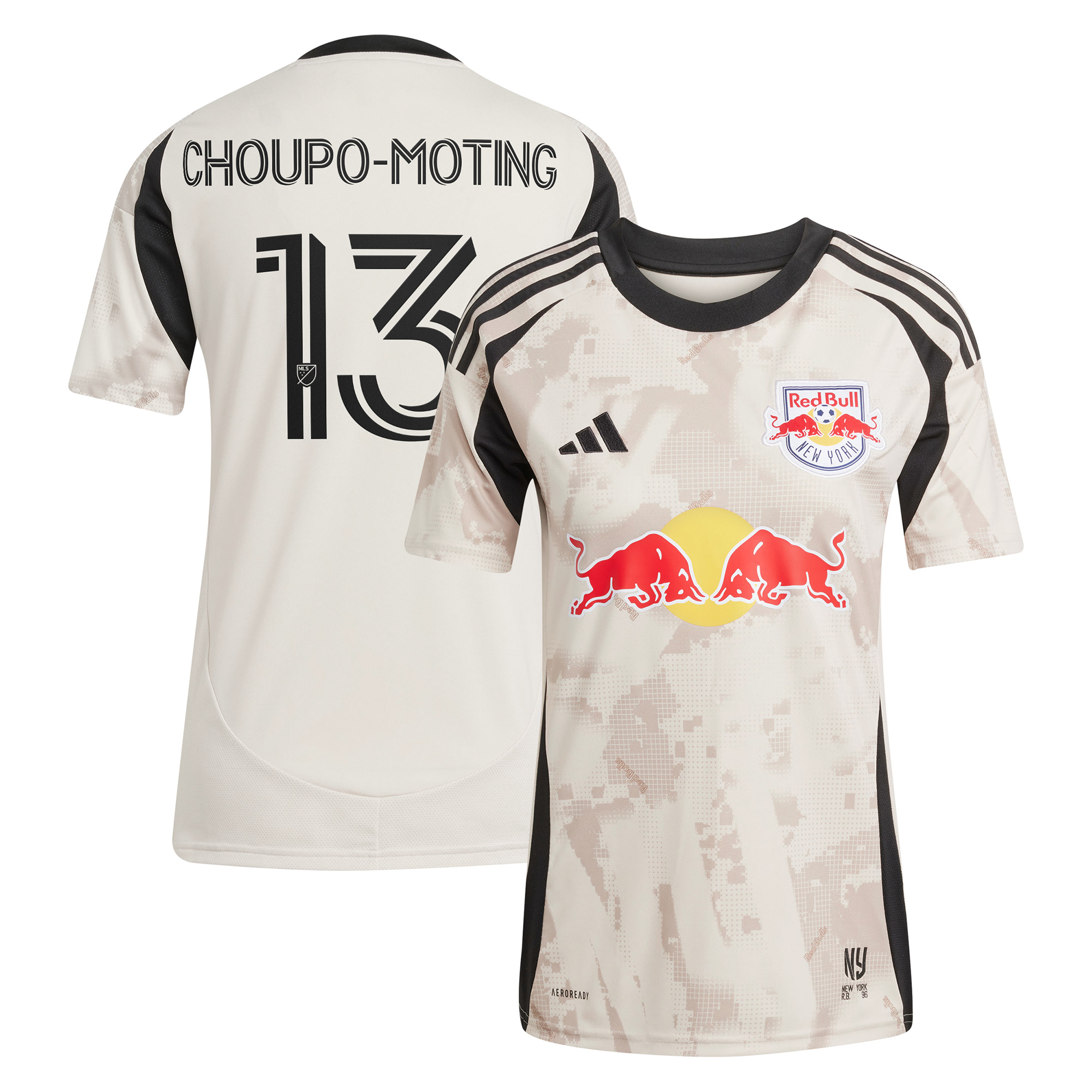Women's adidas Eric Maxim Choupo-Moting Tan New York Red Bulls 2025 Stone Kit Replica Player Jersey