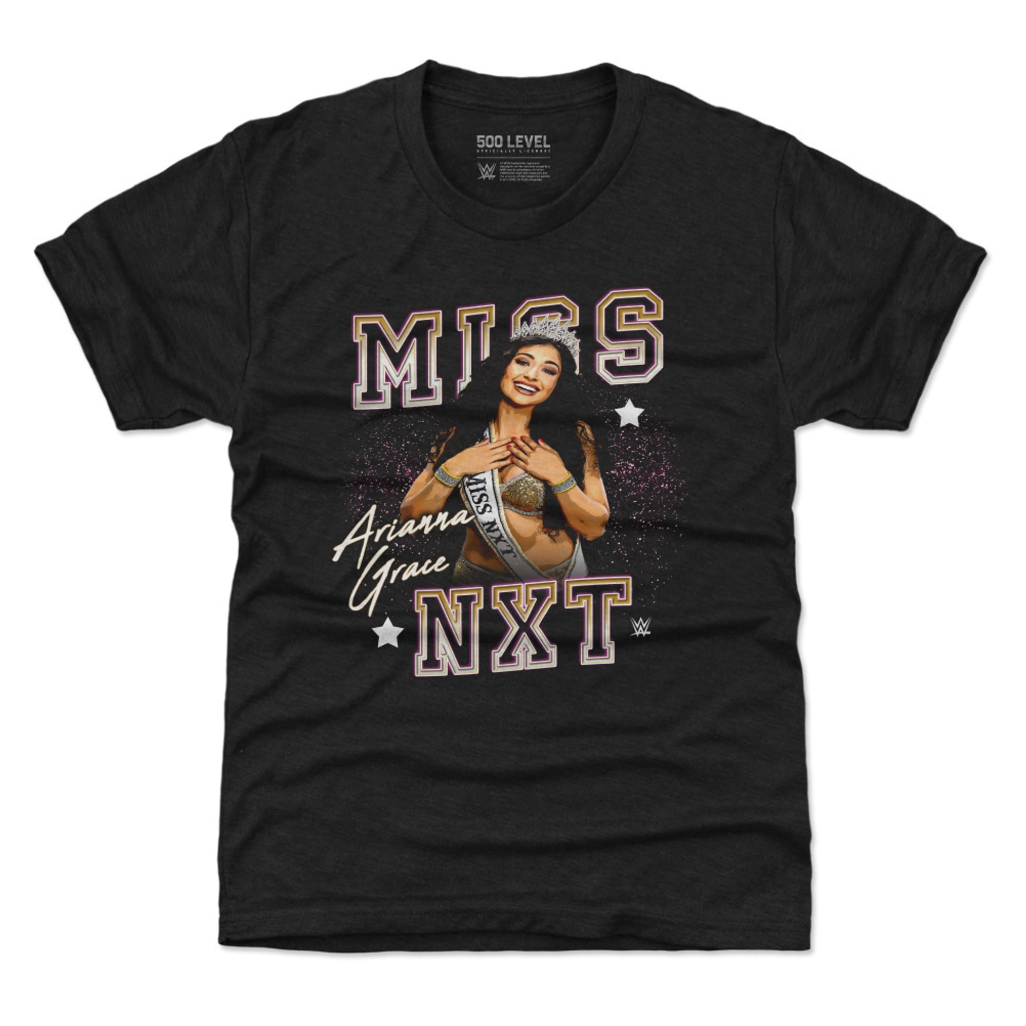 Youth 500 Level  Heather Black Arianna Grace Miss NXT T-Shirt