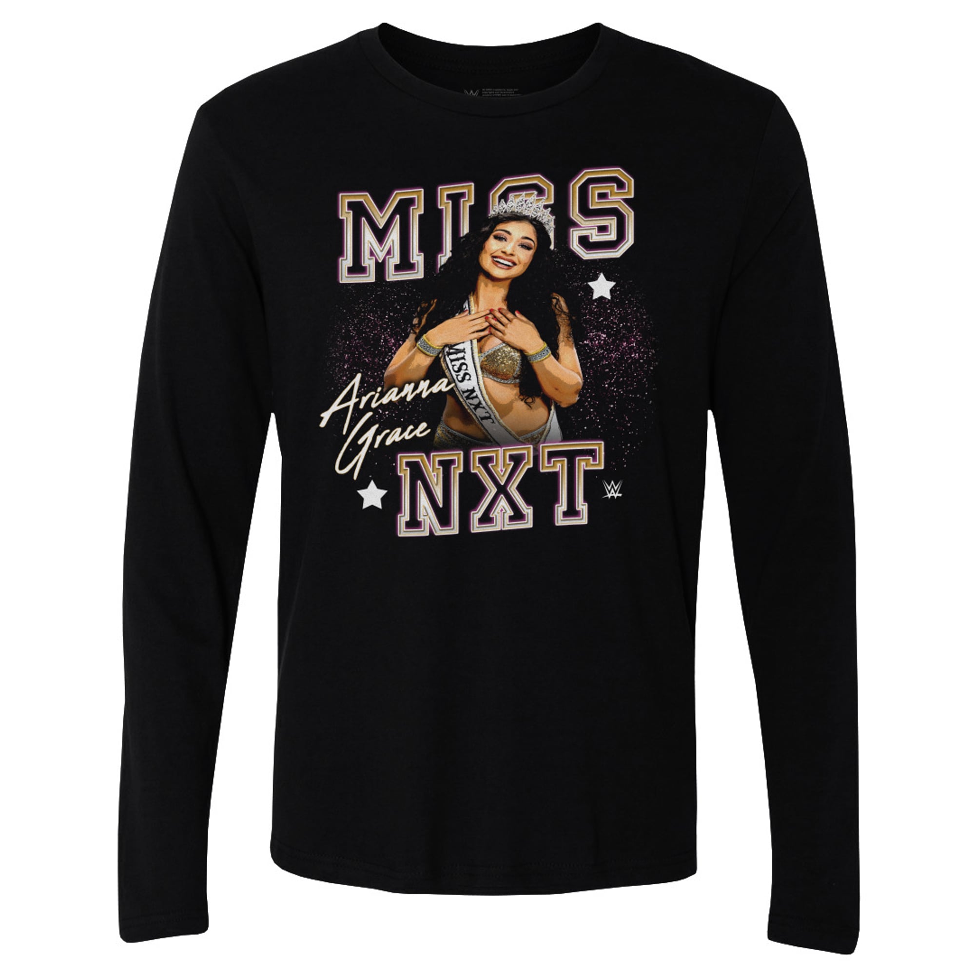 Men's 500 Level  Black Arianna Grace Miss NXT Long Sleeve T-Shirt