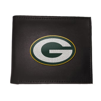 Green Bay Packers Synthetic Leather Embroidered Bifold Wallet
