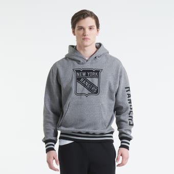 Men's   Dark Heather Gray New York Rangers Todd Snyder by Fanatics Relaxed Canadian Fleece Hoodie