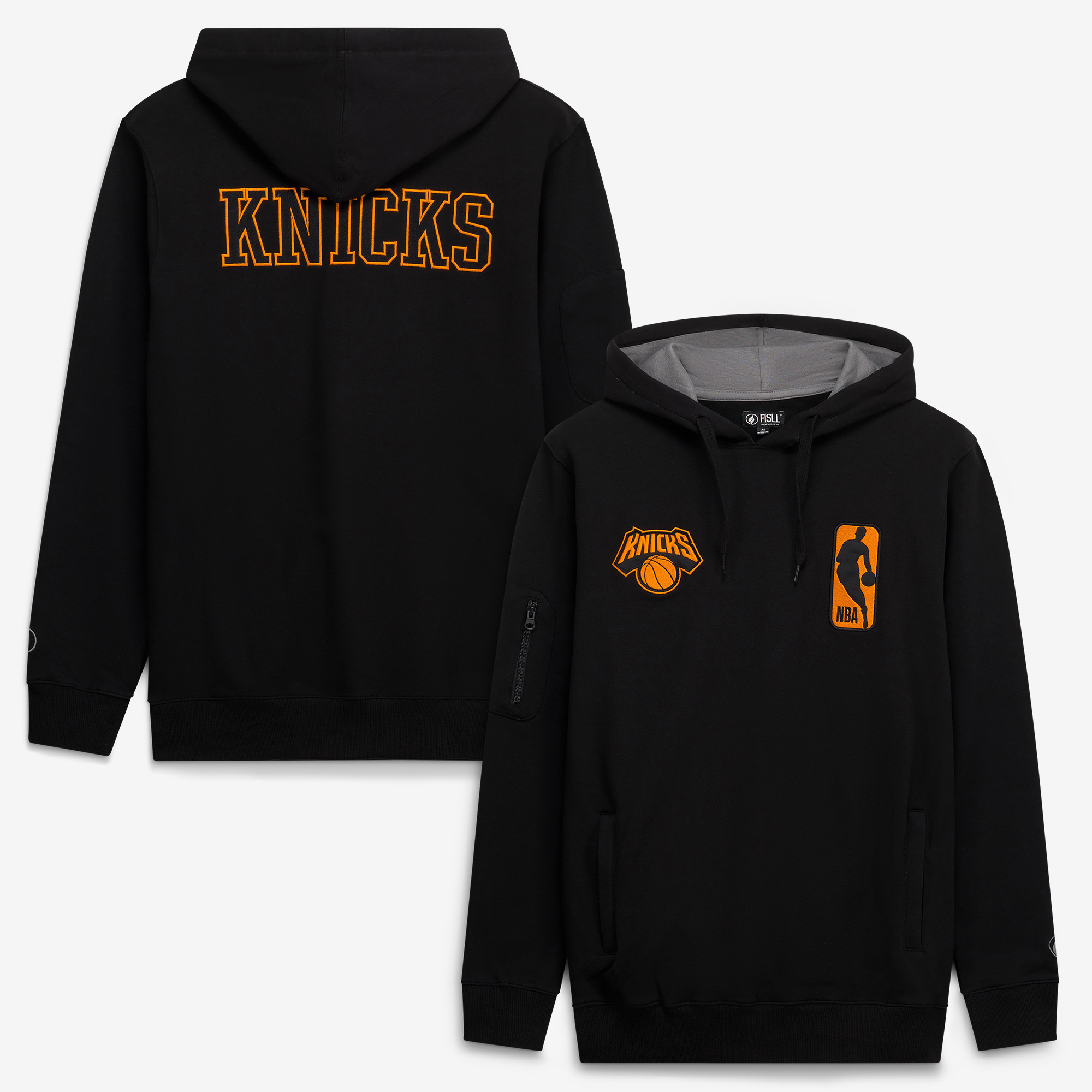 Unisex FISLL New York Knicks Logoman Shadow Collection Pullover Hoodie