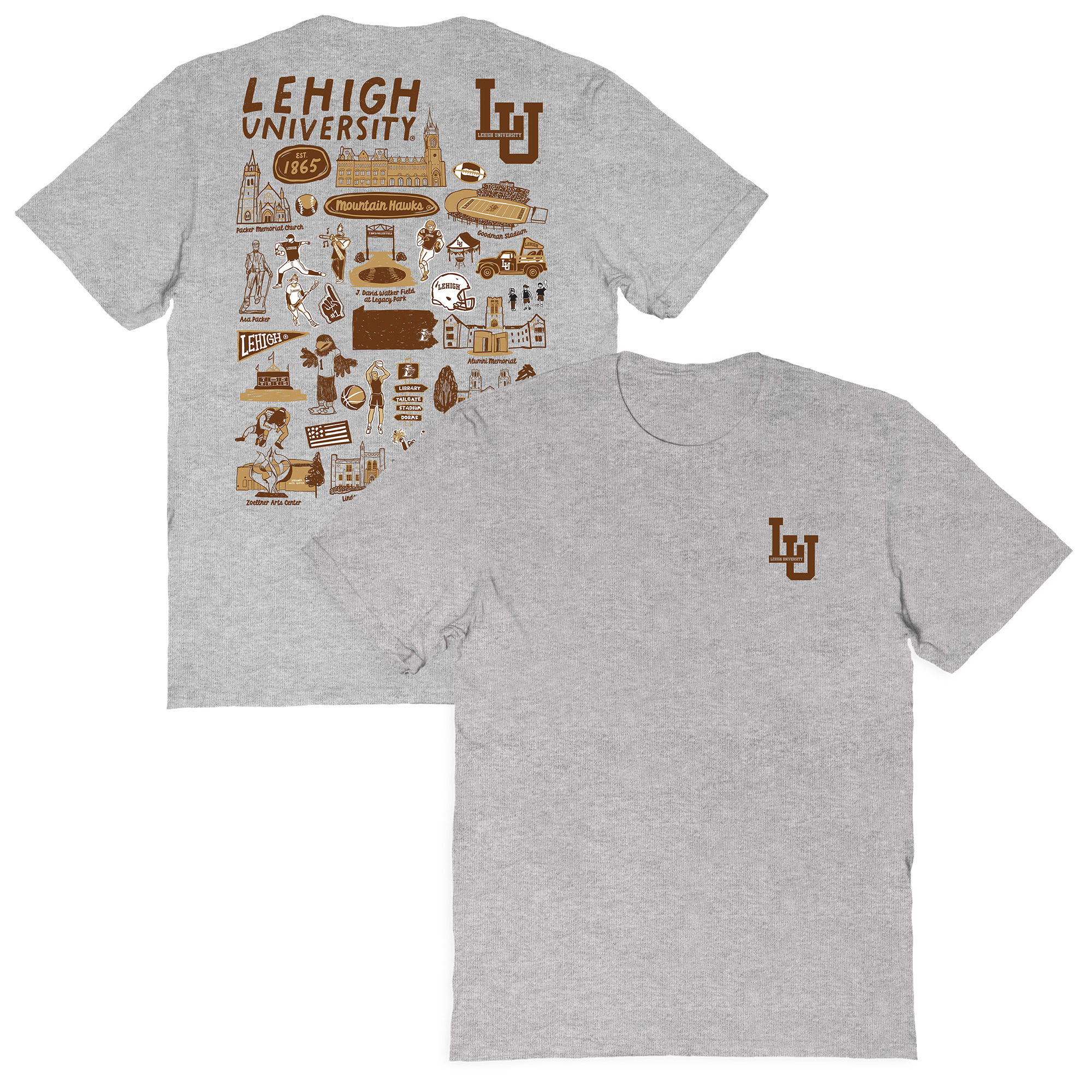 Women’s Vive La Fete Gray Lehigh Mountain Hawks Impressions Artwork Relaxed Fit T-Shirt Women’s Vive La Fete Gray Lehigh Mountain Hawks Impressions Artwork Relaxed Fit T-Shirt