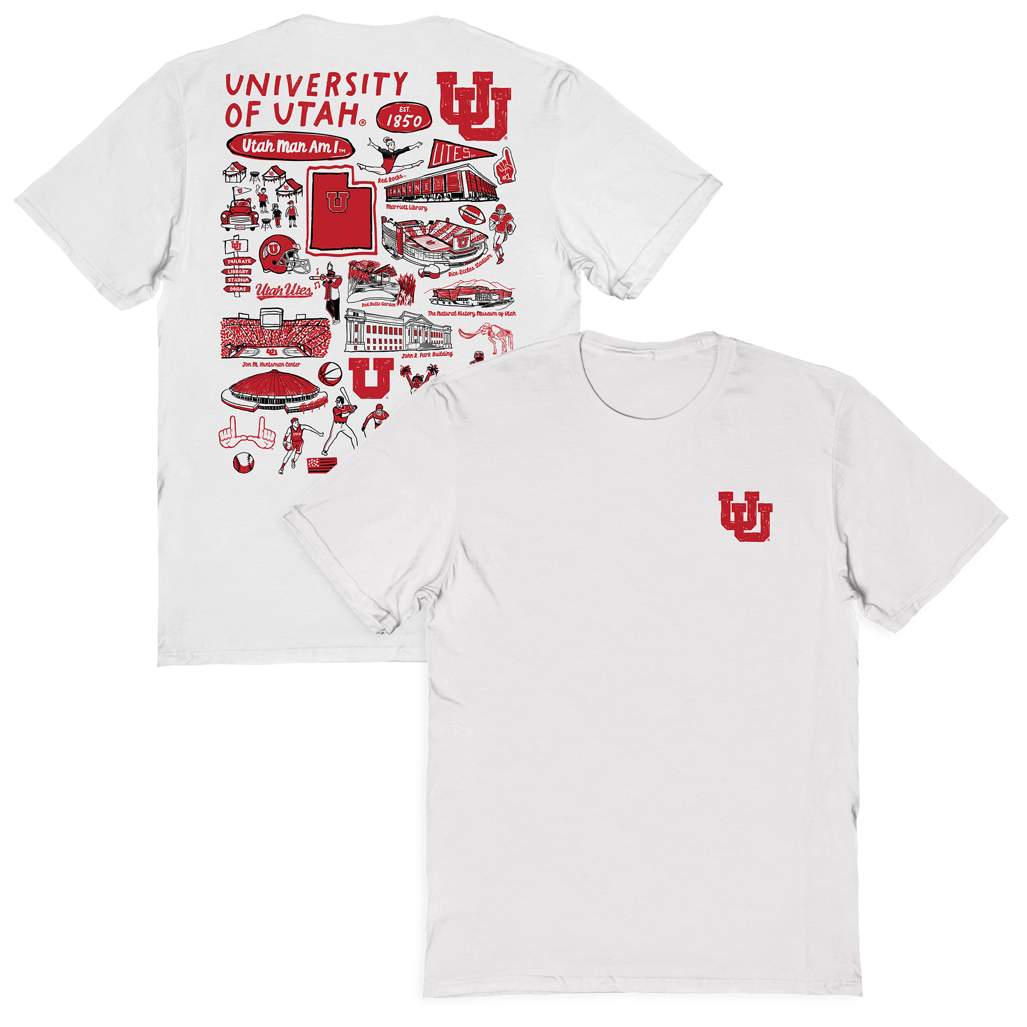 Women’s Vive La Fete White Utah Utes Impressions Artwork Relaxed Fit T-Shirt Women’s Vive La Fete White Utah Utes Impressions Artwork Relaxed Fit T-Shirt