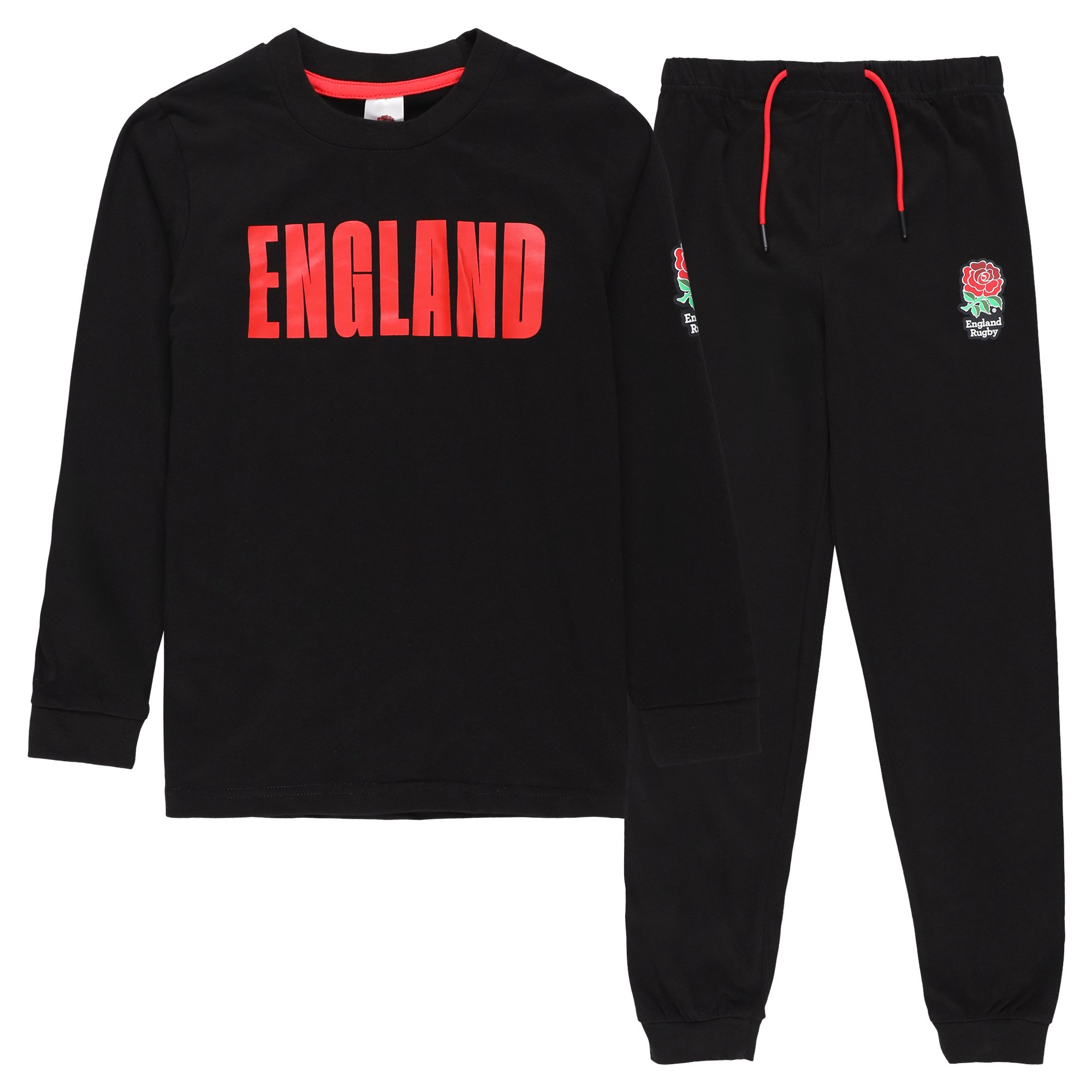 England Rugby Brushed Loungeset - Nero - Junior