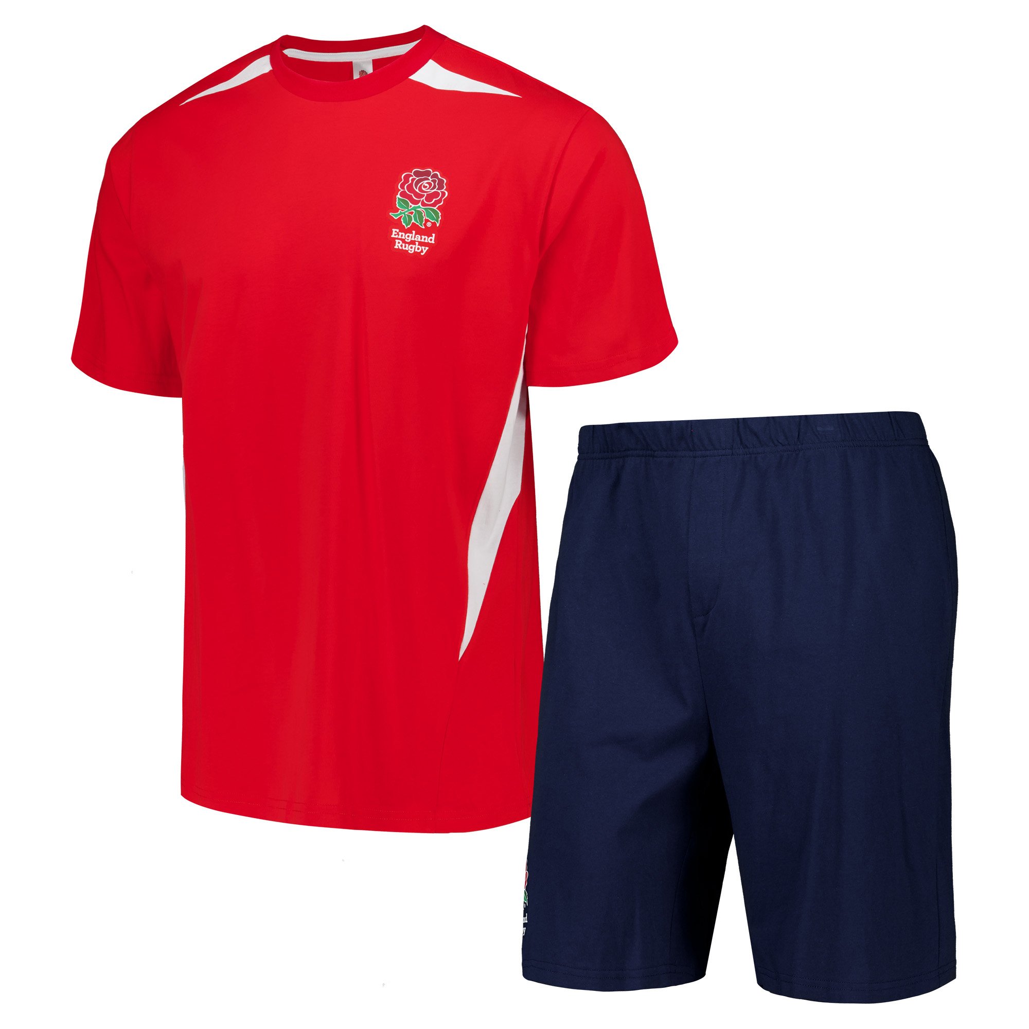England Rugby Retro Short & Tee Pyjamas - Rosso