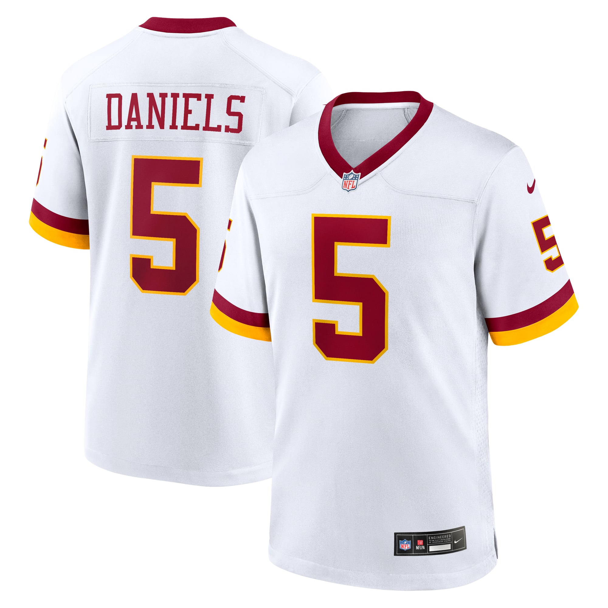 Men's Nike Jayden Daniels White Washington Commanders Game Super Bowl Era Jersey