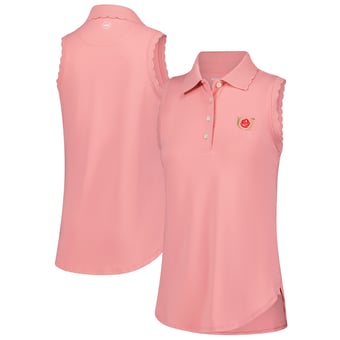 Women's Peter Millar  Pink Kentucky Derby Opal Sleeveless Polo