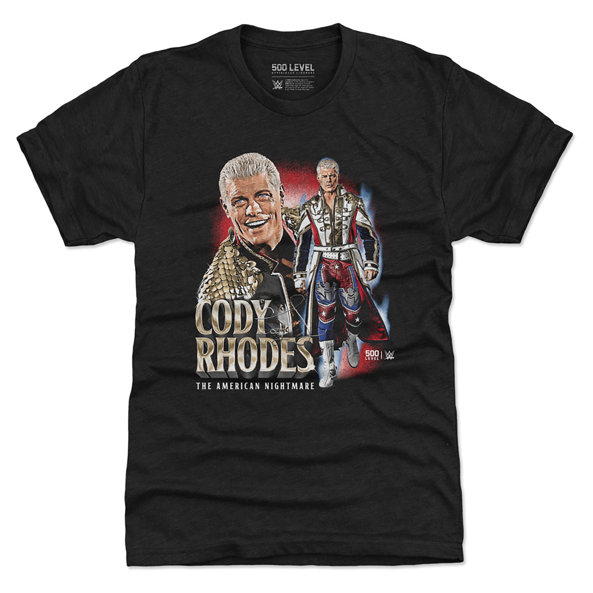Men’s 500 Level Heather Black Cody Rhodes American Nightmare Vintage Tri-Blend T-Shirt Men’s 500 Level Heather Black Cody Rhodes American Nightmare Vintage Tri-Blend T-Shirt