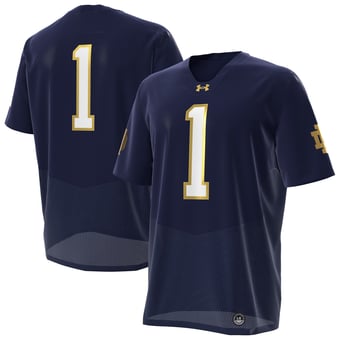 Men's Under Armour  Navy Notre Dame Fighting Irish Premier Football Jersey