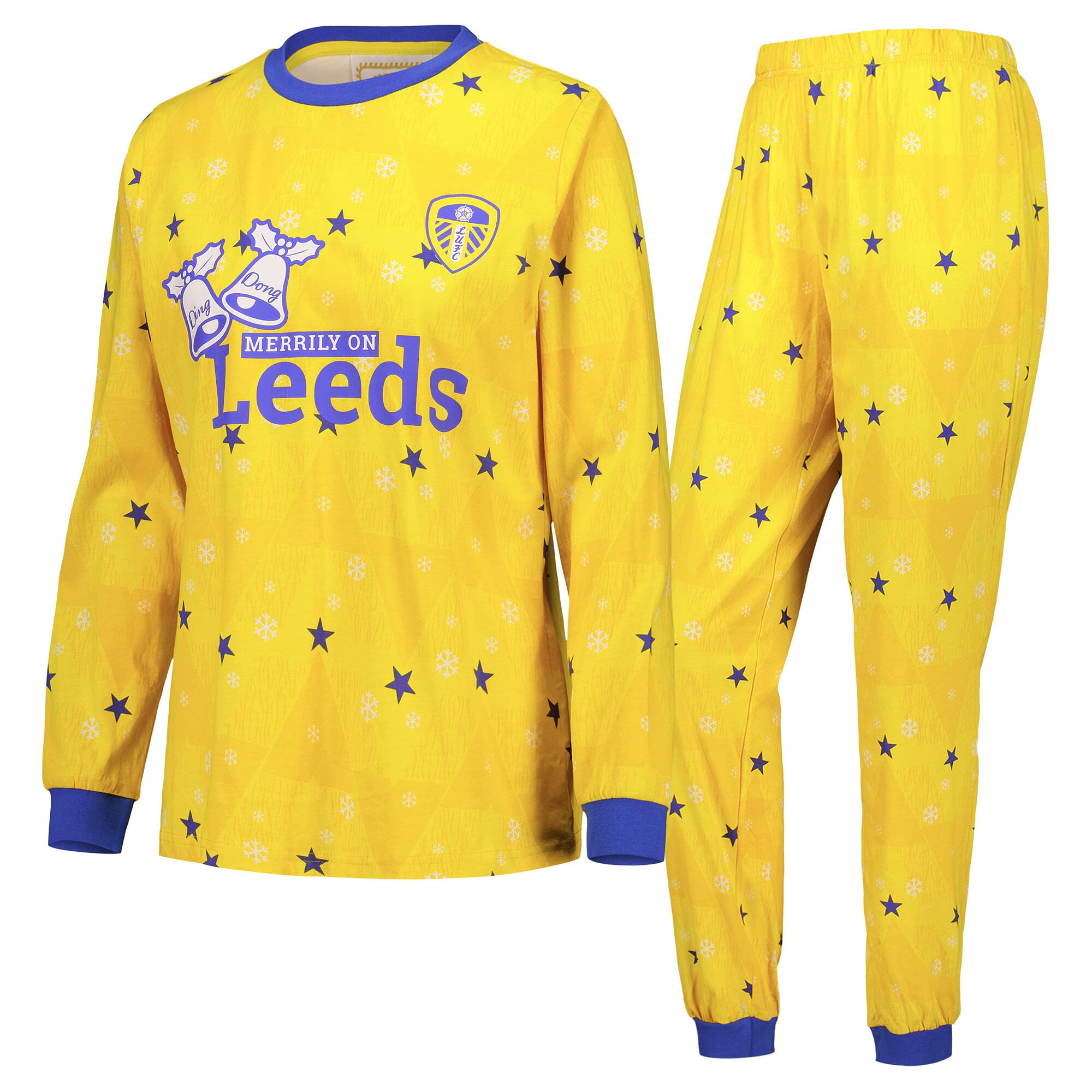 Leeds United Christmas Pyjamas - Yellow - Womens