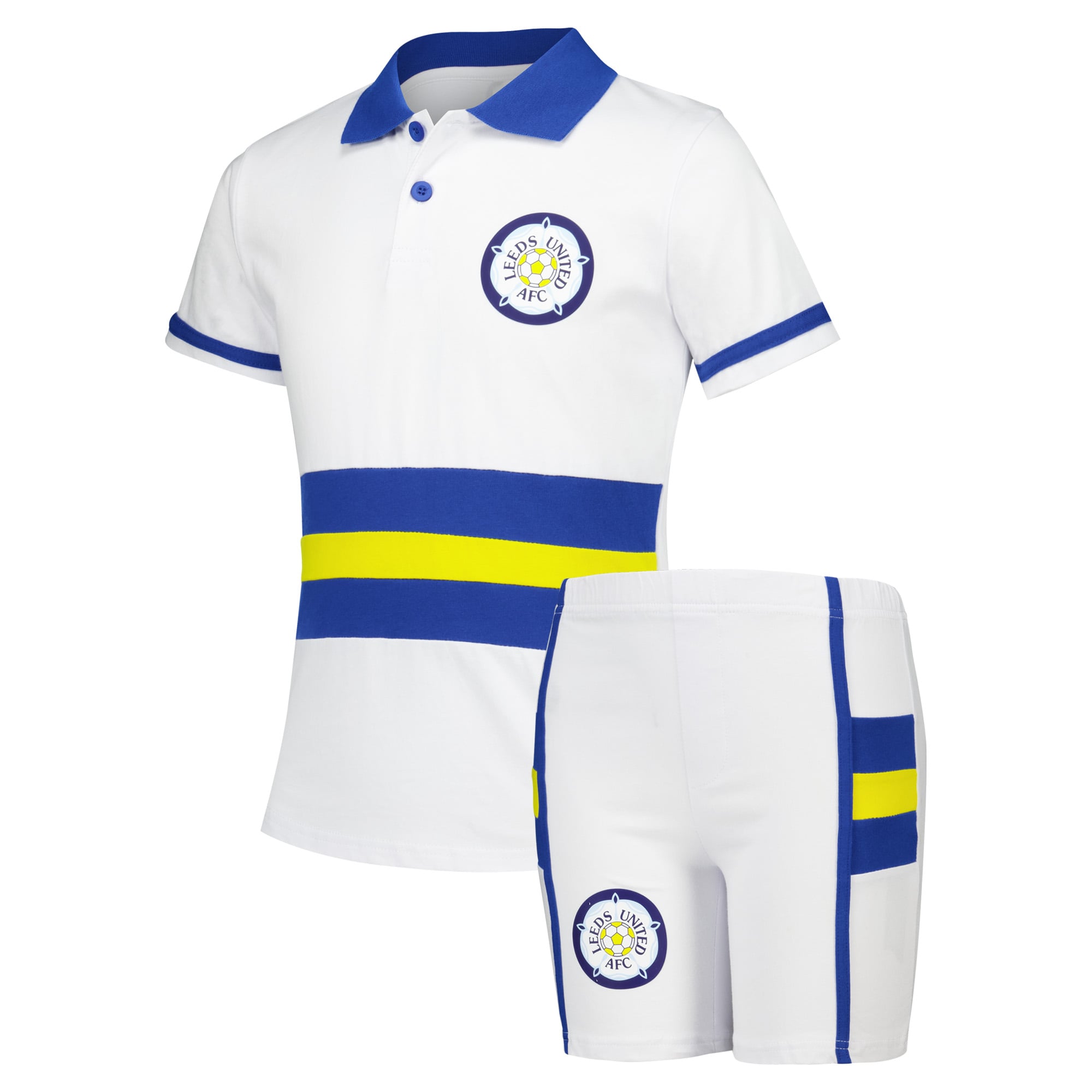 Leeds United Retro Short Pyjamas - White - Kids