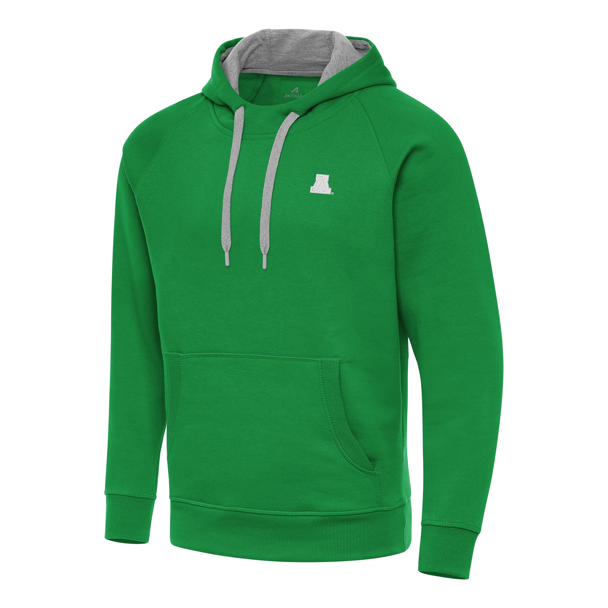 Men's Antigua  Kelly Green Arizona Wildcats St. Patrick's Day Fleece Raglan Victory Pullover Hoodie