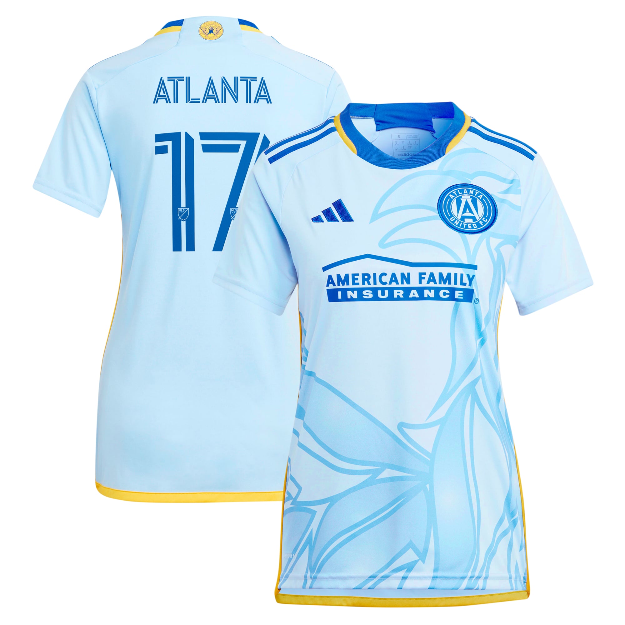 Women's adidas #17 Light Blue Atlanta United FC 2024 The Resurgens Kit Replica Player Jersey