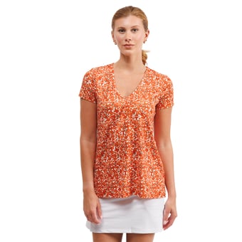 Women's Smith & Quinn Orange Texas Longhorns Blake Floral V-Neck Top