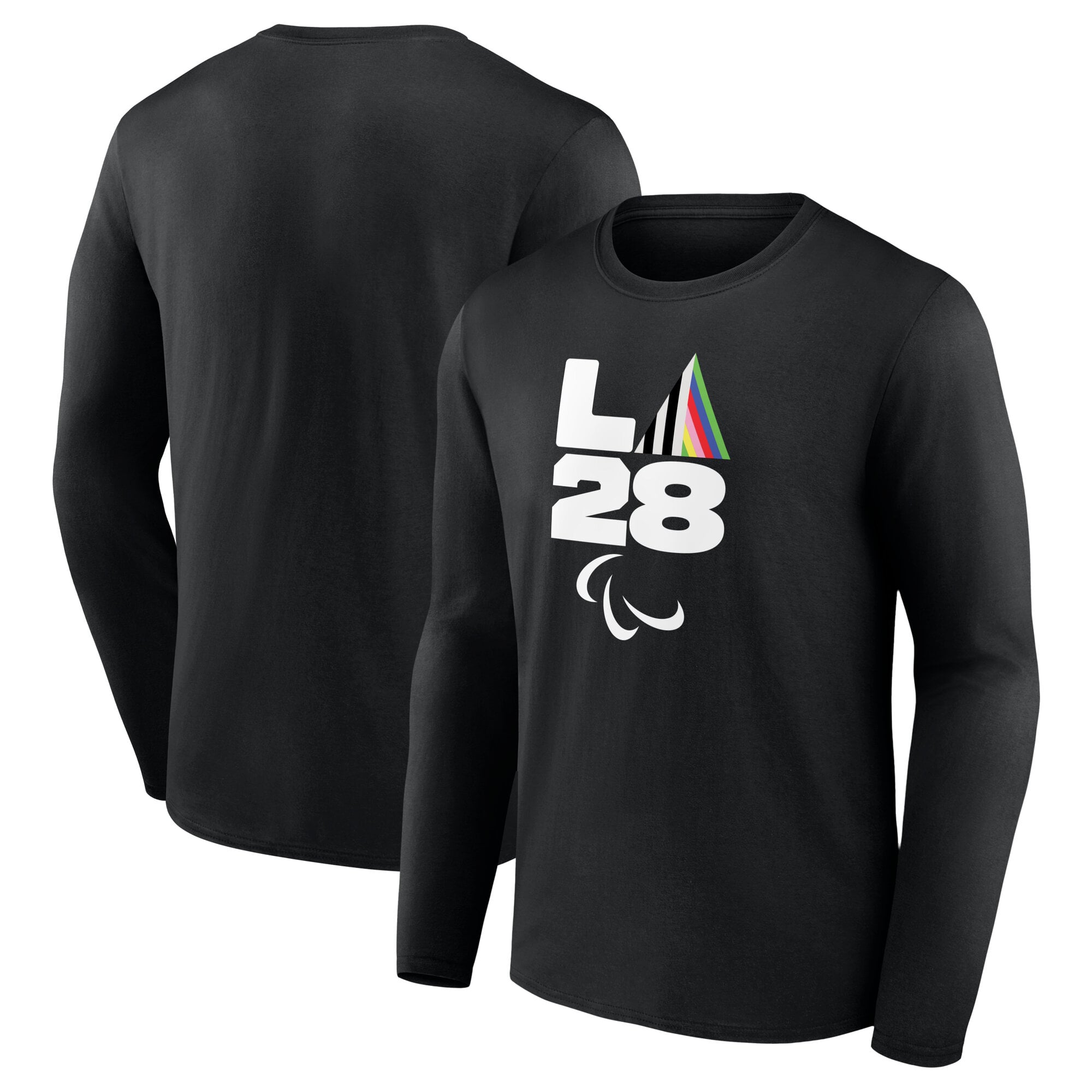 Men's Black LA 2028 Summer Paralympics Prism Long Sleeve T-Shirt