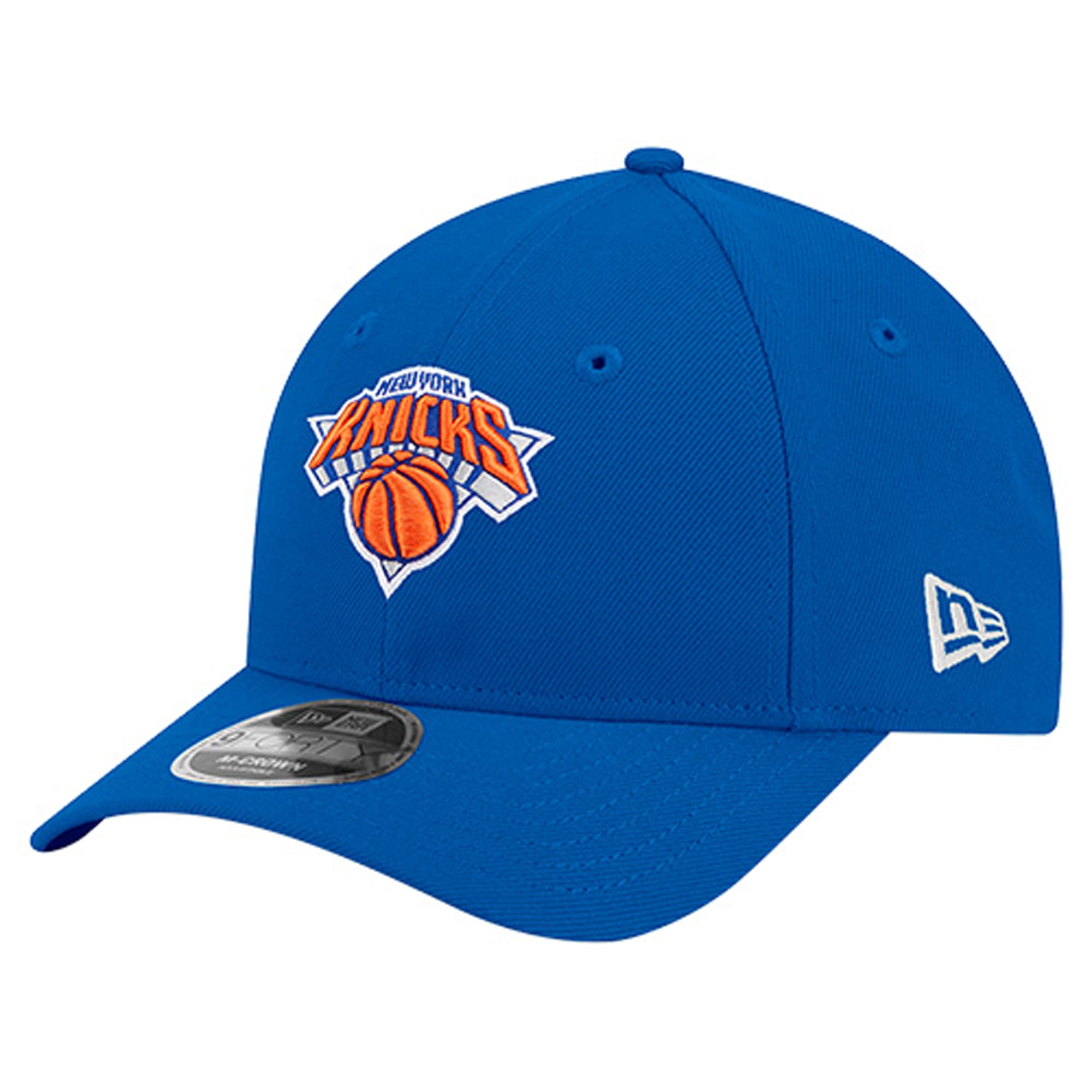 Men's New Era Blue New York Knicks 9FORTY Stock M-Crown Adjustable Hat