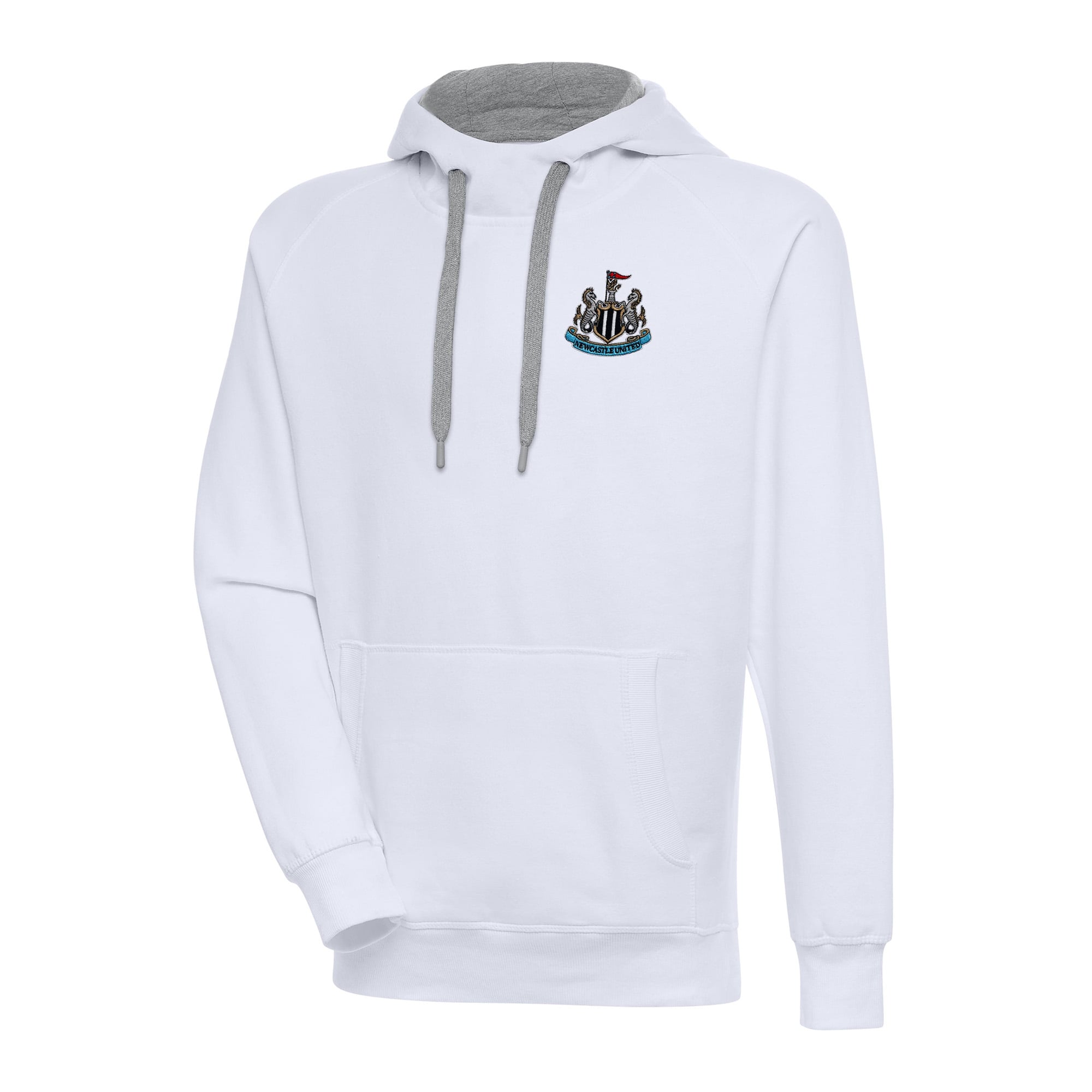 Men's Antigua White Newcastle United Takeover Pullover Hoodie