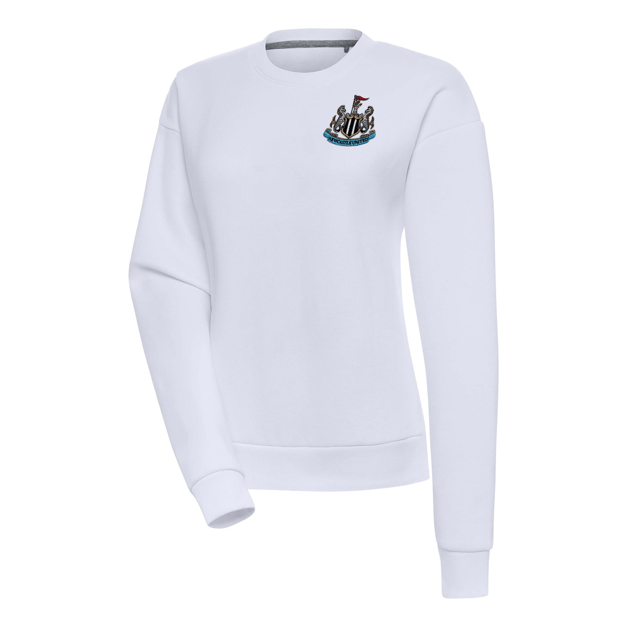 Women's Antigua White Newcastle United Takeover Pullover Sweatshirt