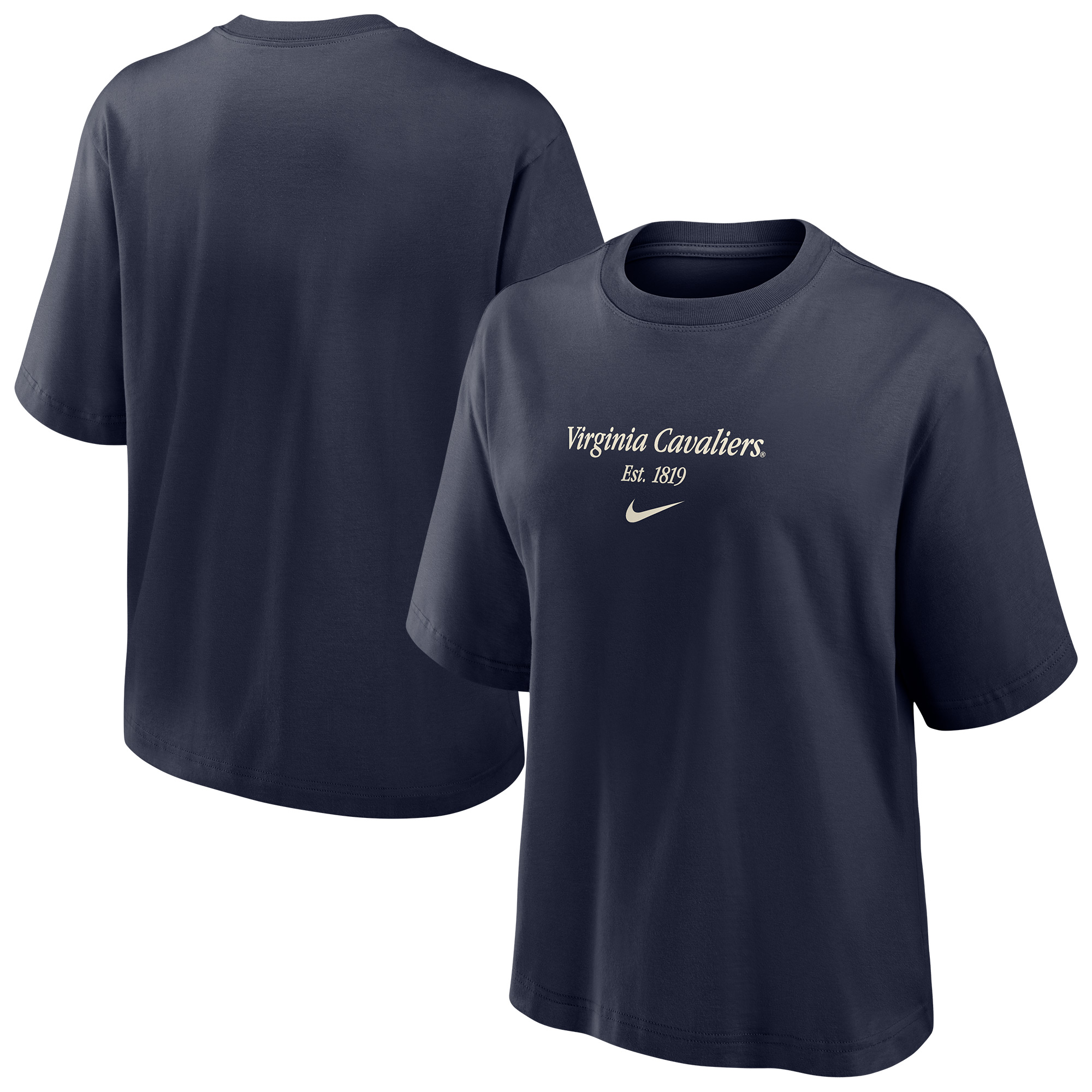 Women's Nike Navy Virginia Cavaliers Boxy T-Shirt
