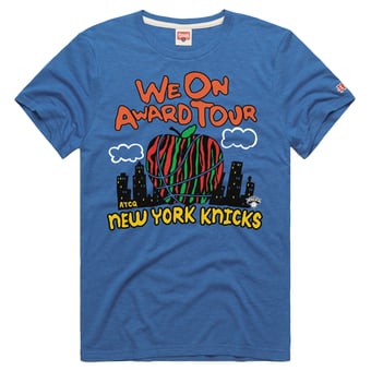 Men's Homage Royal New York Knicks A Tribe Called Quest x NBA We On Award Tour T-Shirt