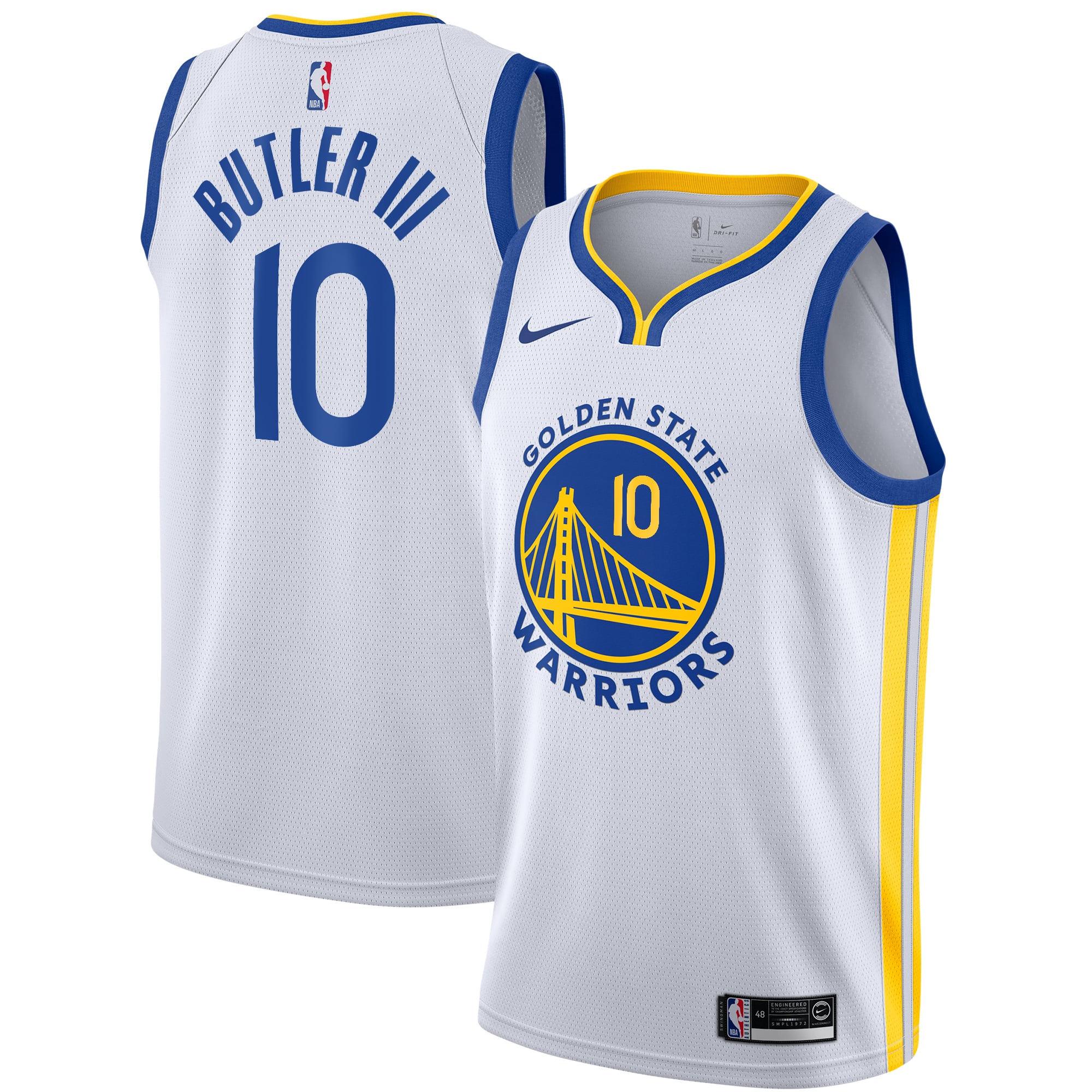 Camiseta Nike Association Edition Swingman de los Golden State Warriors - Blanco - Jimmy Butler III - Juvenil