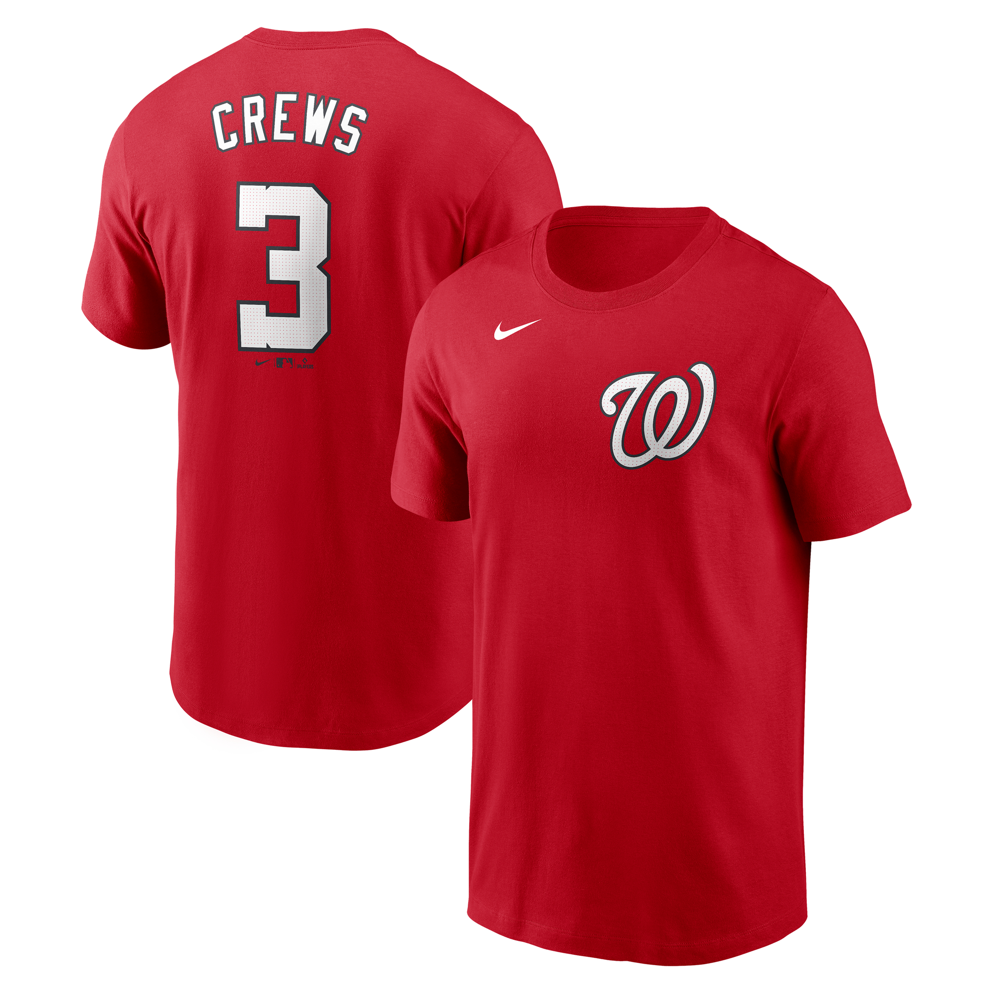 Men's Nike Dylan Crews Red Washington Nationals Fuse Name & Number T-Shirt