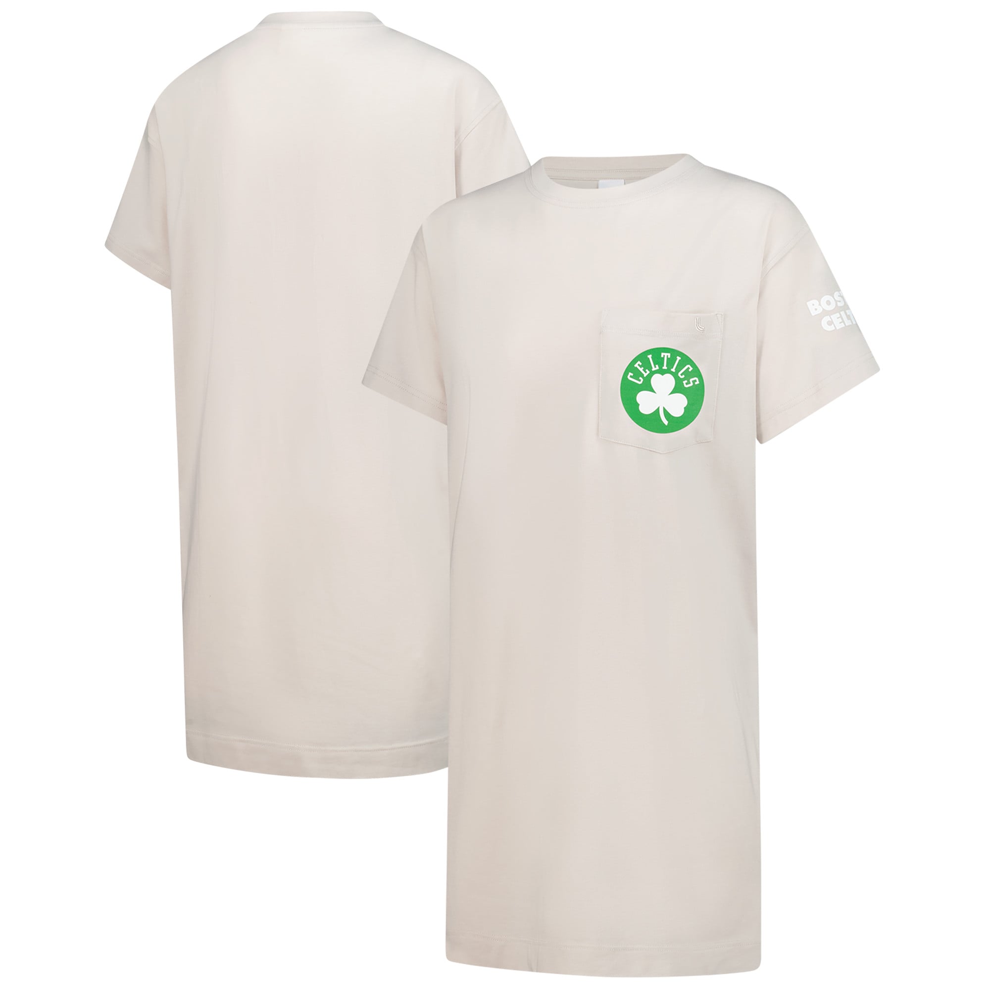 Women's Lolë Cream Boston Celtics Effortless Tri-Blend T-Shirt Dress